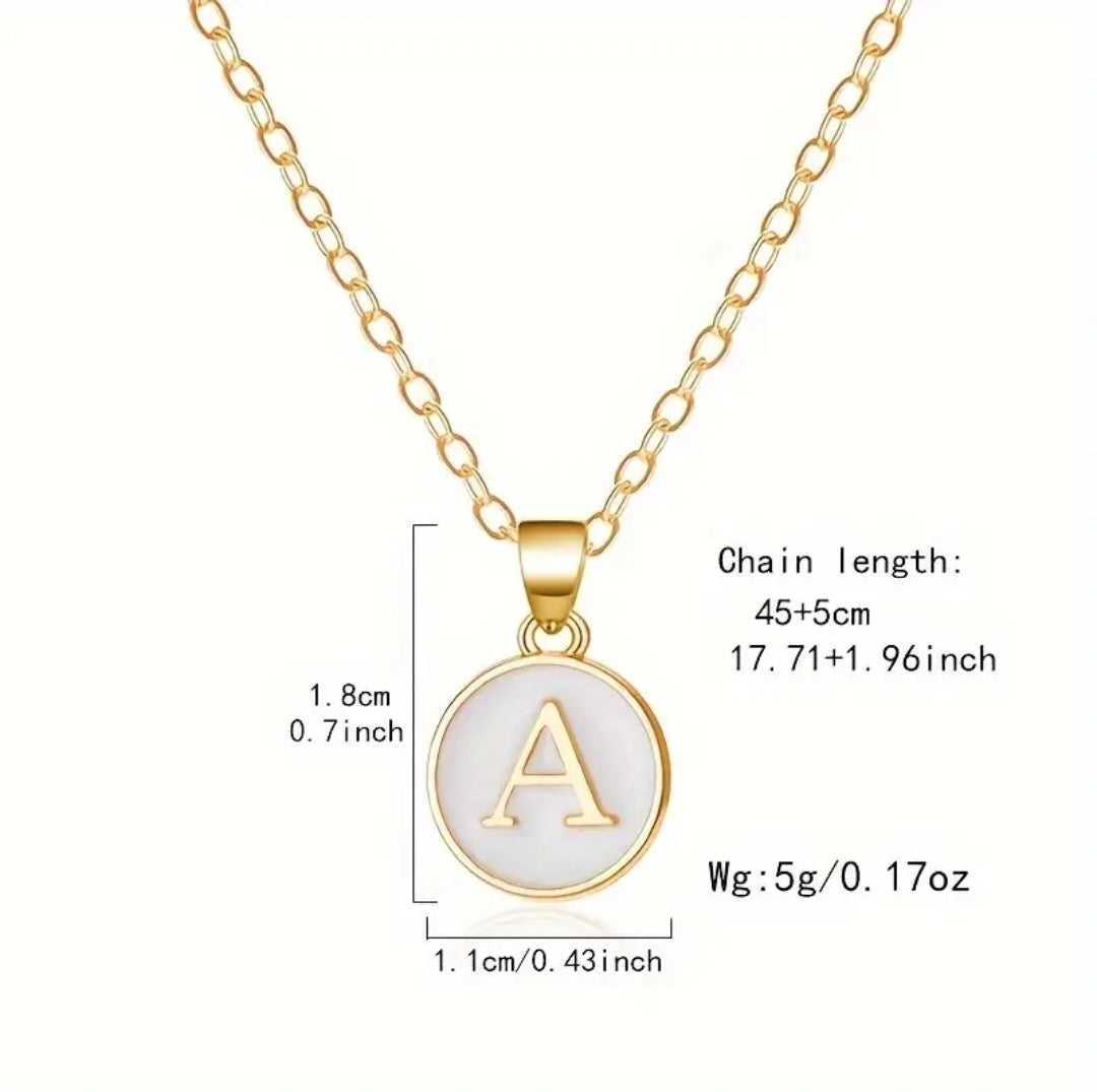 Necklace Chain With Pendant Letter A-Z